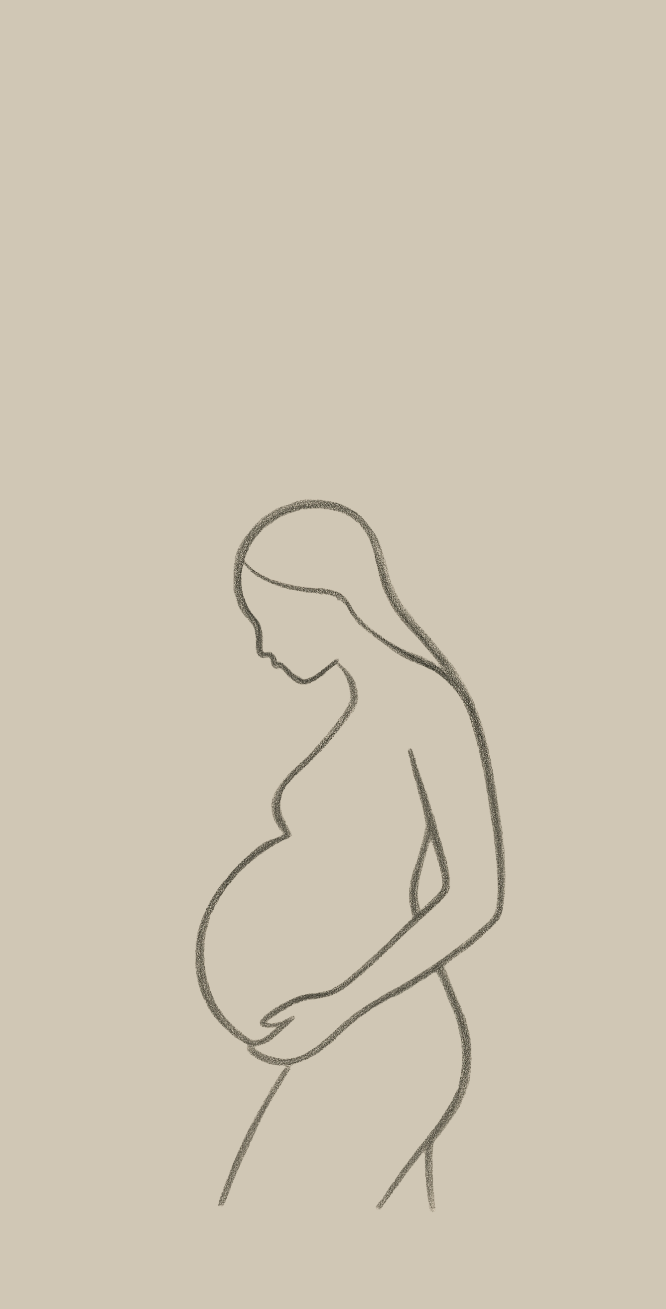 outline of a pregnant woman