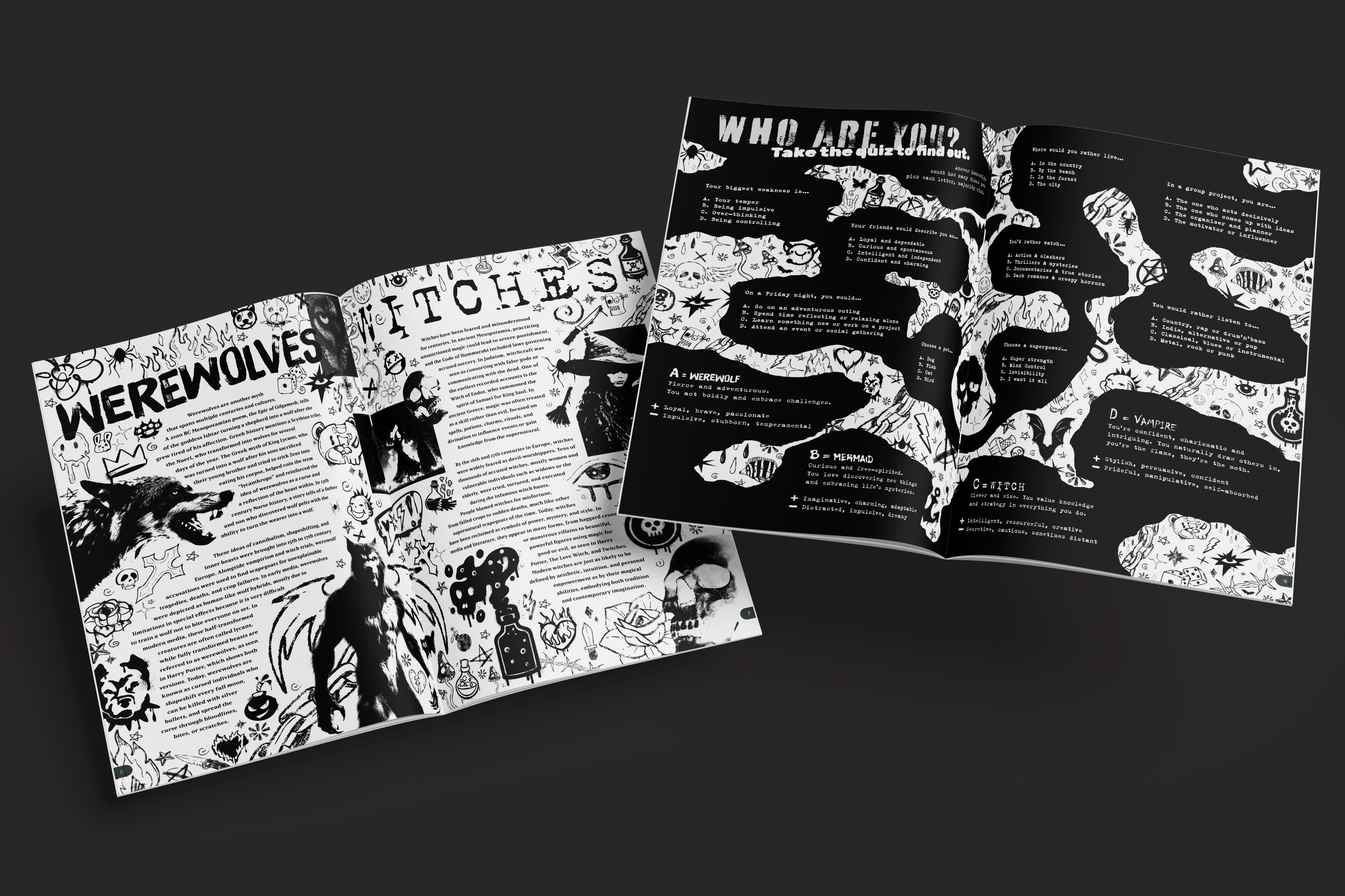 last 2 spreads of magazine article