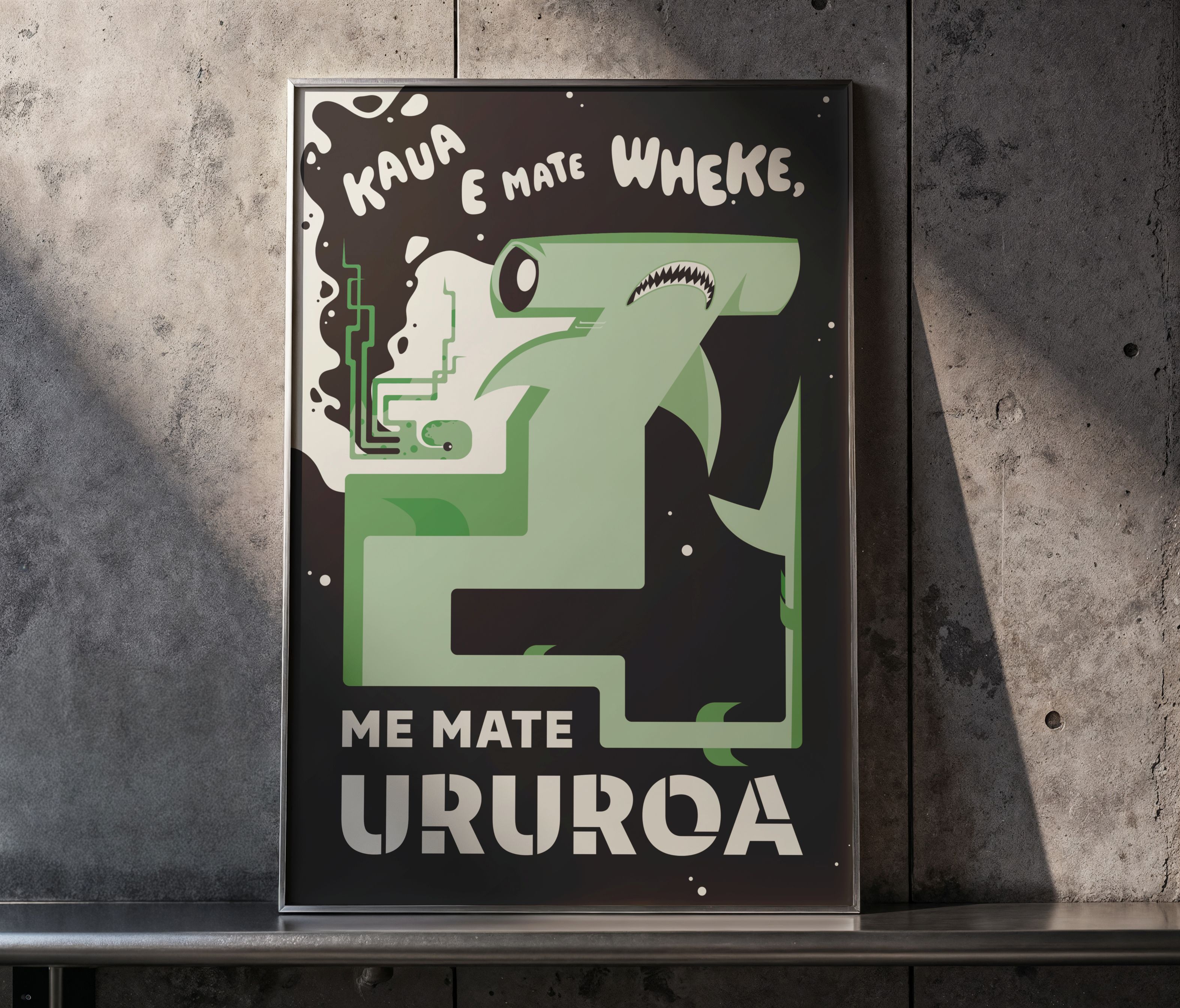 Mockup of shark poster